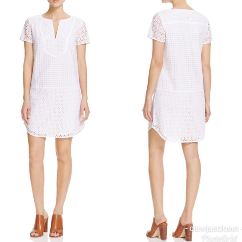 NWT Three Dots Lorraine Eyelet Shift Dress
